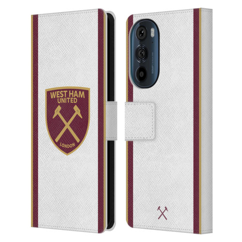 West Ham United FC 2024/25 Crest Kit Third Leather Book Wallet Case Cover For Motorola Edge 30