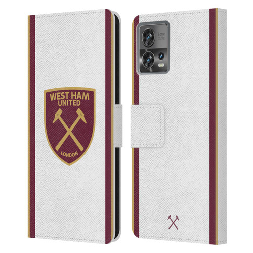 West Ham United FC 2024/25 Crest Kit Third Leather Book Wallet Case Cover For Motorola Moto Edge 30 Fusion