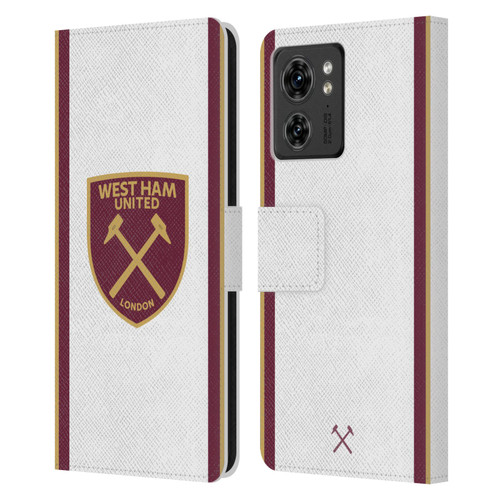 West Ham United FC 2024/25 Crest Kit Third Leather Book Wallet Case Cover For Motorola Moto Edge 40/Edge (2023)