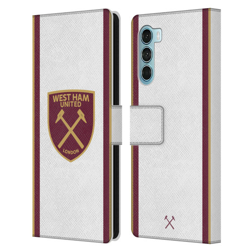 West Ham United FC 2024/25 Crest Kit Third Leather Book Wallet Case Cover For Motorola Edge S30 / Moto G200 5G