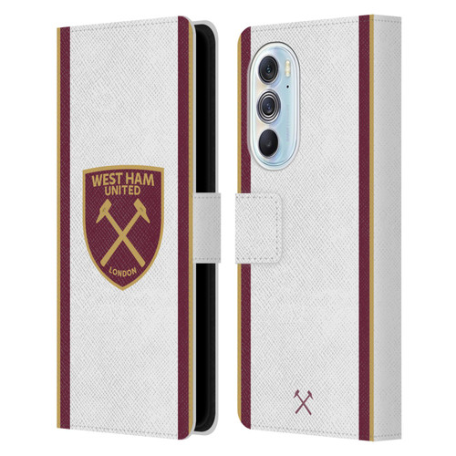 West Ham United FC 2024/25 Crest Kit Third Leather Book Wallet Case Cover For Motorola Edge X30