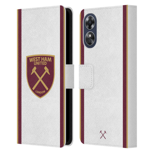 West Ham United FC 2024/25 Crest Kit Third Leather Book Wallet Case Cover For OPPO A17