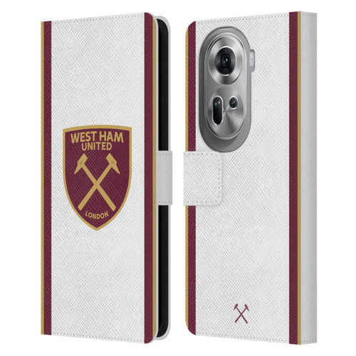 West Ham United FC 2024/25 Crest Kit Third Leather Book Wallet Case Cover For OPPO Reno11 Pro