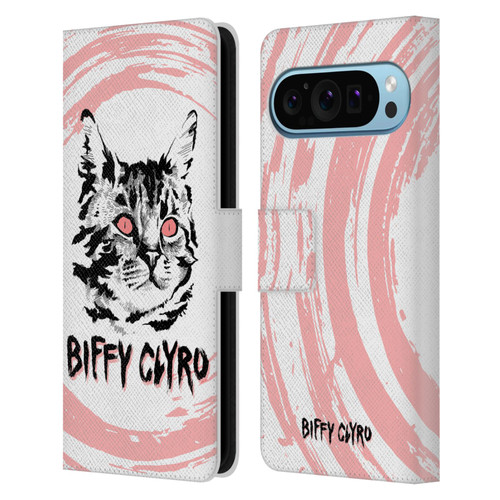 Biffy Clyro Graphics Cat Leather Book Wallet Case Cover For Google Pixel 9 / Pixel 9 Pro