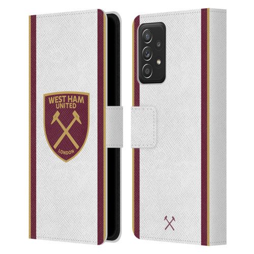 West Ham United FC 2024/25 Crest Kit Third Leather Book Wallet Case Cover For Samsung Galaxy A52 / A52s / 5G (2021) West Ham United FC 2024/25 Crest Kit Third Leather Book Wallet Case Cover For Samsung Galaxy A52 / A52s / 5G (2021)