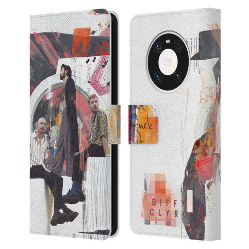 Biffy Clyro Graphics Band Art Leather Book Wallet Case Cover For Huawei Mate 40 Pro 5G