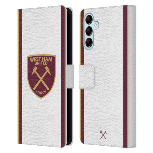 West Ham United FC 2024/25 Crest Kit Third Leather Book Wallet Case Cover For Samsung Galaxy M14 5G West Ham United FC 2024/25 Crest Kit Third Leather Book Wallet Case Cover For Samsung Galaxy M14 5G