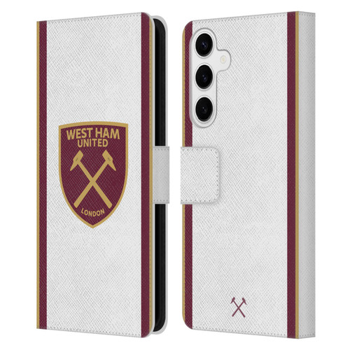 West Ham United FC 2024/25 Crest Kit Third Leather Book Wallet Case Cover For Samsung Galaxy S24+ 5G