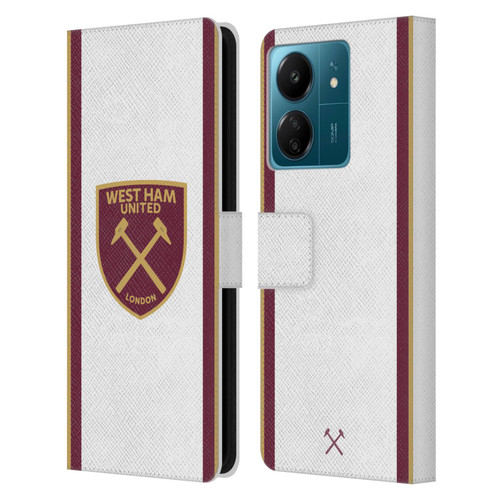 West Ham United FC 2024/25 Crest Kit Third Leather Book Wallet Case Cover For Xiaomi Redmi 13C 4G