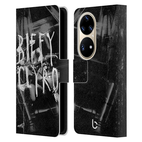 Biffy Clyro Graphics Black White Leather Book Wallet Case Cover For Huawei P50 Pro