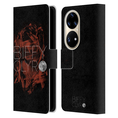 Biffy Clyro Graphics Red Leather Book Wallet Case Cover For Huawei P50 Pro