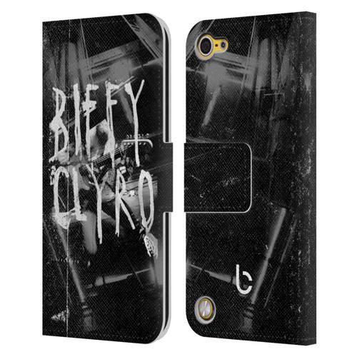 Biffy Clyro Graphics Black White Leather Book Wallet Case Cover For Apple iPod Touch 5G 5th Gen