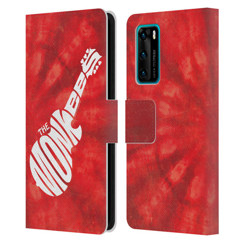 The Monkees Graphics Logo In Red Leather Book Wallet Case Cover For Huawei P40 5G