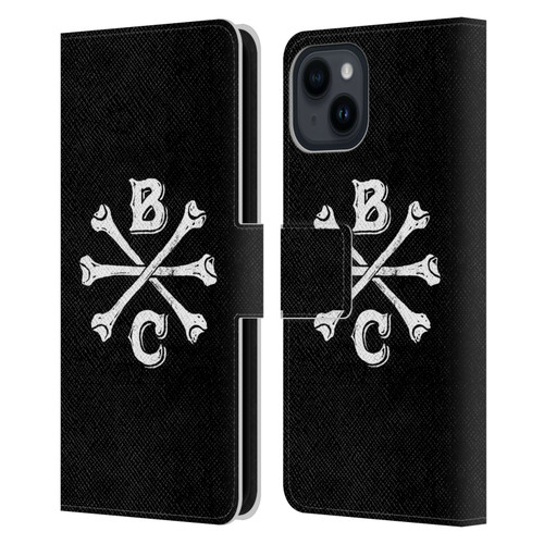 Biffy Clyro Graphics Bones Logo Leather Book Wallet Case Cover For Apple iPhone 15