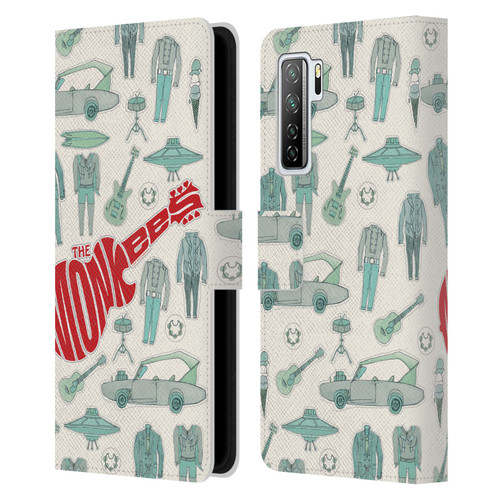 The Monkees Graphics Pattern Leather Book Wallet Case Cover For Huawei Nova 7 SE/P40 Lite 5G