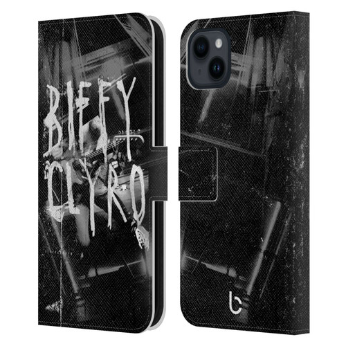 Biffy Clyro Graphics Black White Leather Book Wallet Case Cover For Apple iPhone 15 Plus
