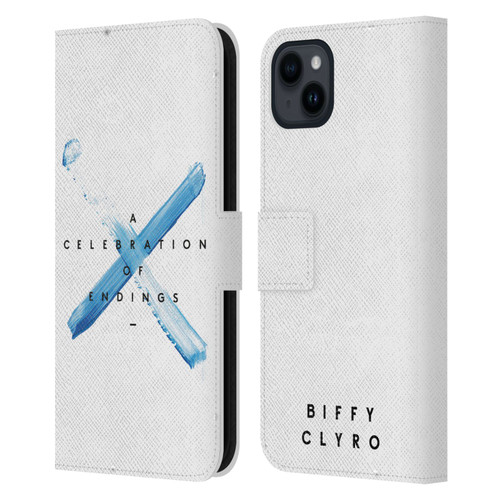 Biffy Clyro Graphics A Celebration Of Endings Leather Book Wallet Case Cover For Apple iPhone 15 Plus