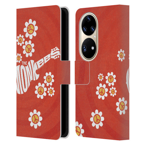 The Monkees Graphics Pattern In Red Leather Book Wallet Case Cover For Huawei P50 Pro