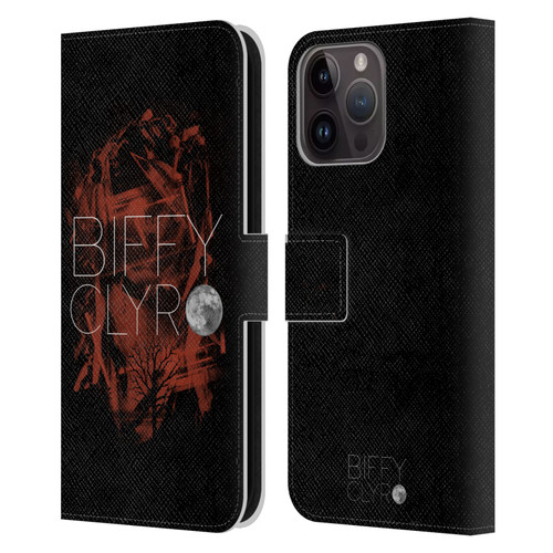 Biffy Clyro Graphics Red Leather Book Wallet Case Cover For Apple iPhone 15 Pro Max
