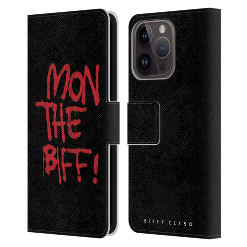 Biffy Clyro Graphics Mon The Biff Leather Book Wallet Case Cover For Apple iPhone 15 Pro