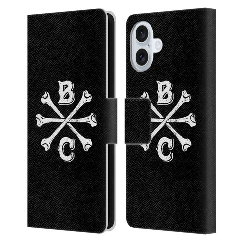 Biffy Clyro Graphics Bones Logo Leather Book Wallet Case Cover For Apple iPhone 16 Plus