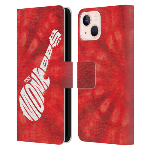 The Monkees Graphics Logo In Red Leather Book Wallet Case Cover For Apple iPhone 13
