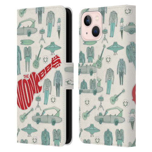 The Monkees Graphics Pattern Leather Book Wallet Case Cover For Apple iPhone 13