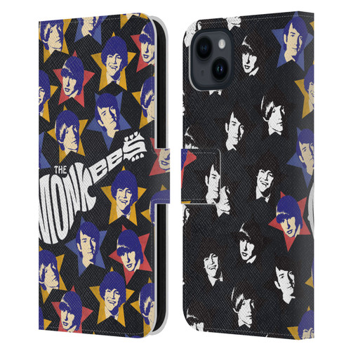 The Monkees Graphics Band Members Leather Book Wallet Case Cover For Apple iPhone 15 Plus