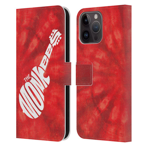 The Monkees Graphics Logo In Red Leather Book Wallet Case Cover For Apple iPhone 15 Pro Max