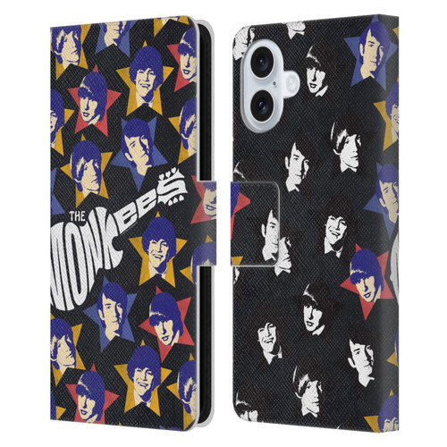 The Monkees Graphics Band Members Leather Book Wallet Case Cover For Apple iPhone 16 Plus
