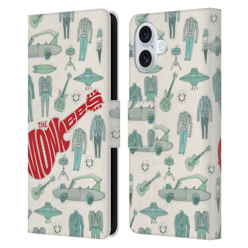 The Monkees Graphics Pattern Leather Book Wallet Case Cover For Apple iPhone 16 Plus