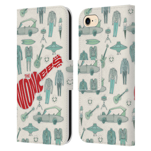 The Monkees Graphics Pattern Leather Book Wallet Case Cover For Apple iPhone 7 / 8 / SE 2020 & 2022