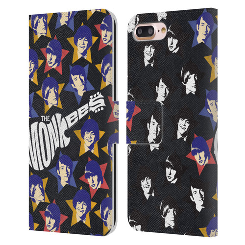 The Monkees Graphics Band Members Leather Book Wallet Case Cover For Apple iPhone 7 Plus / iPhone 8 Plus