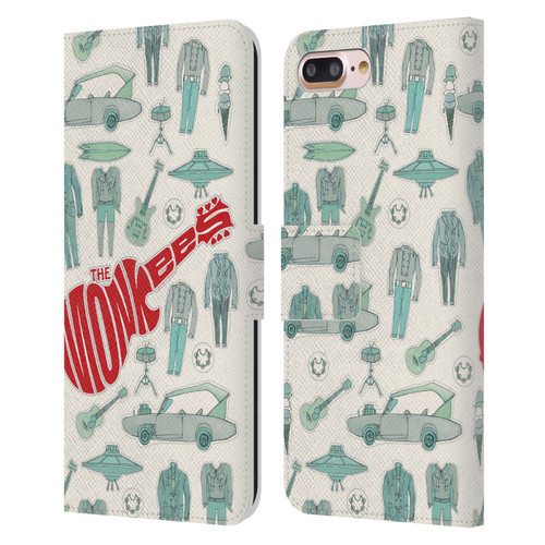 The Monkees Graphics Pattern Leather Book Wallet Case Cover For Apple iPhone 7 Plus / iPhone 8 Plus