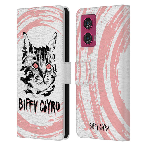 Biffy Clyro Graphics Cat Leather Book Wallet Case Cover For Motorola Edge 50 Fusion