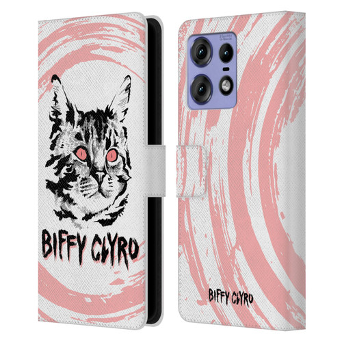 Biffy Clyro Graphics Cat Leather Book Wallet Case Cover For Motorola Edge 50 Pro