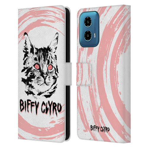 Biffy Clyro Graphics Cat Leather Book Wallet Case Cover For Motorola Moto G34 5G