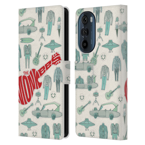 The Monkees Graphics Pattern Leather Book Wallet Case Cover For Motorola Edge 30