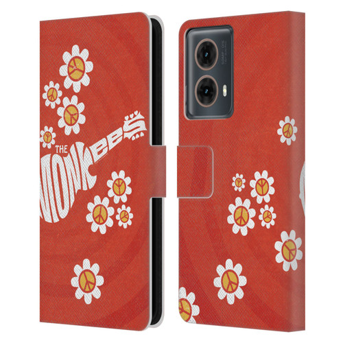The Monkees Graphics Pattern In Red Leather Book Wallet Case Cover For Motorola Moto G85