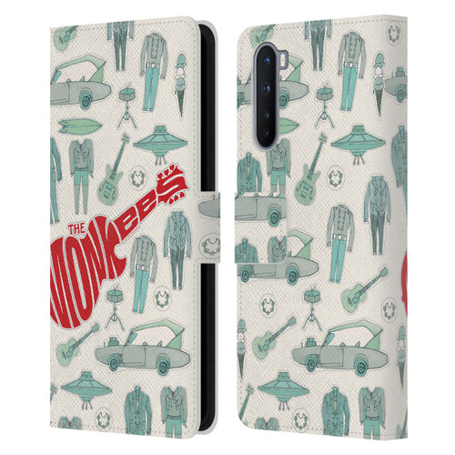 The Monkees Graphics Pattern Leather Book Wallet Case Cover For OnePlus Nord 5G