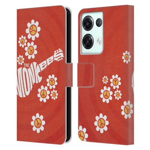 The Monkees Graphics Pattern In Red Leather Book Wallet Case Cover For OPPO Reno8 Pro