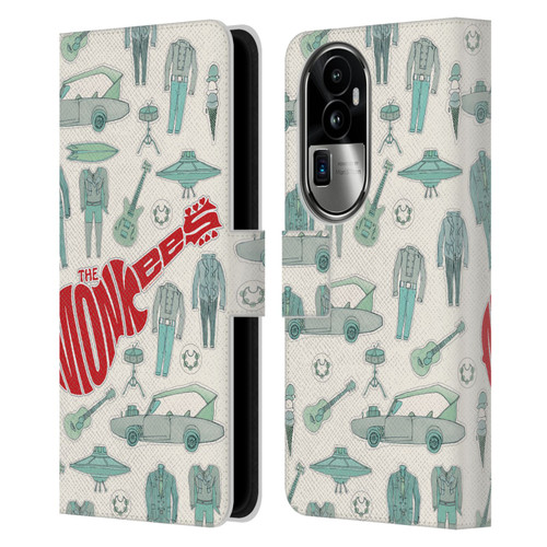 The Monkees Graphics Pattern Leather Book Wallet Case Cover For OPPO Reno10 Pro+