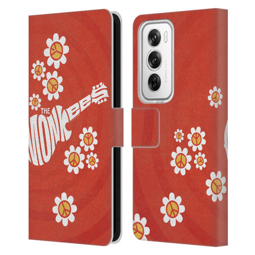 The Monkees Graphics Pattern In Red Leather Book Wallet Case Cover For OPPO Reno12 Pro 5G