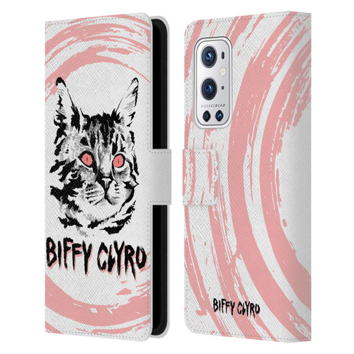 Biffy Clyro Graphics Cat Leather Book Wallet Case Cover For OnePlus 9 Pro