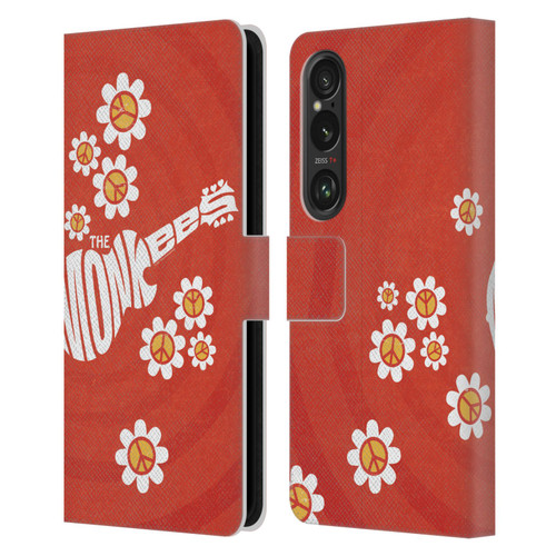 The Monkees Graphics Pattern In Red Leather Book Wallet Case Cover For Sony Xperia 1 VI 5G