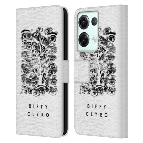 Biffy Clyro Graphics Eyes Leather Book Wallet Case Cover For OPPO Reno8 Pro