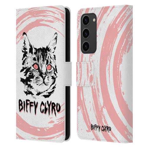 Biffy Clyro Graphics Cat Leather Book Wallet Case Cover For Samsung Galaxy S23+ 5G