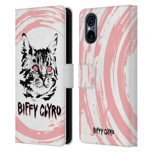 Biffy Clyro Graphics Cat Leather Book Wallet Case Cover For Sony Xperia 5 V 5G