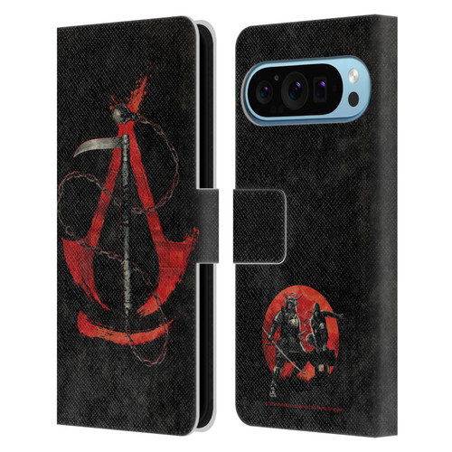 Assassin's Creed Shadows Graphics Kusarigama Leather Book Wallet Case Cover For Google Pixel 9 / Pixel 9 Pro