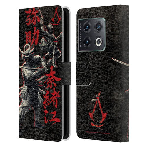Assassin's Creed Shadows Graphics Yasuke Naoe Kanji Leather Book Wallet Case Cover For OnePlus 10 Pro
